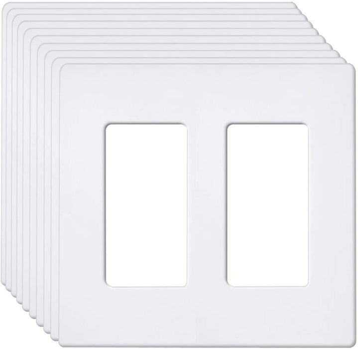 2-Gang Screwless Wall Plate,