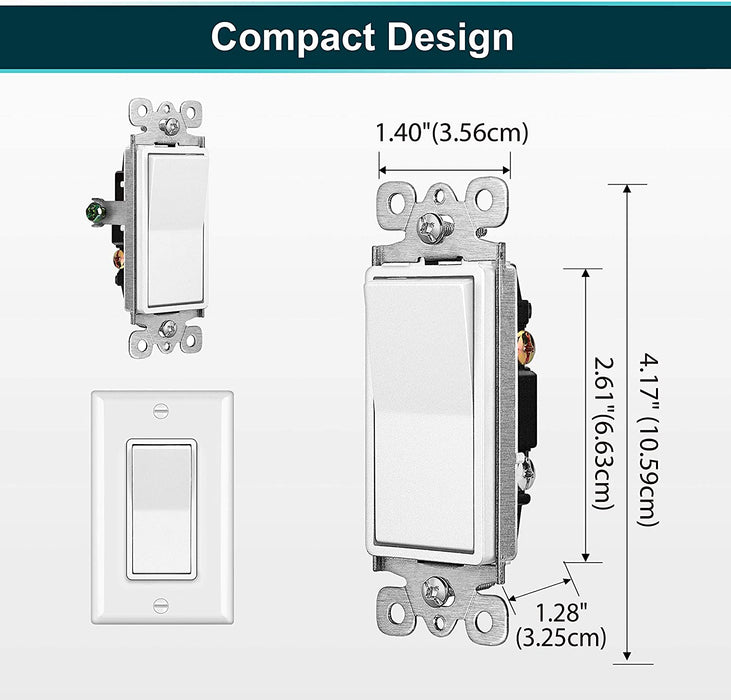 3-Way Decorator Wall Light Switch