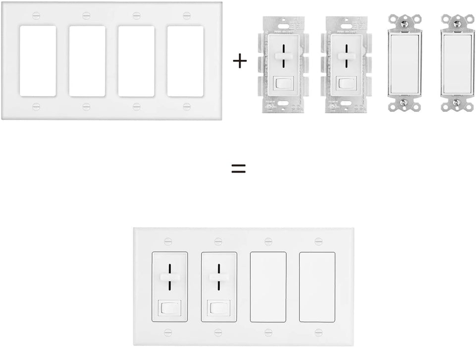 4 Gang Wall Plate