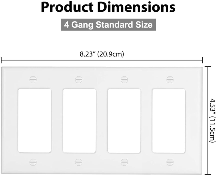 4 Gang Wall Plate