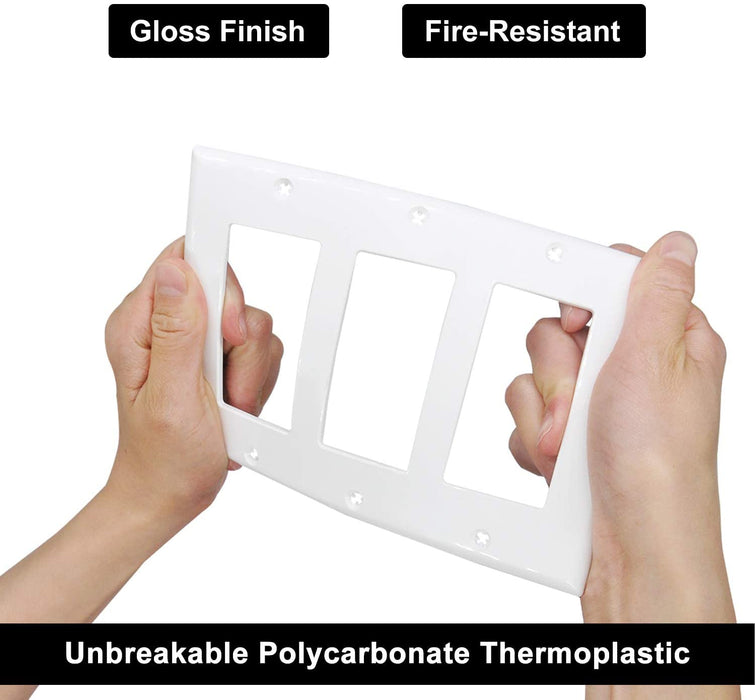 4-Gang Screwless Wall Plate,