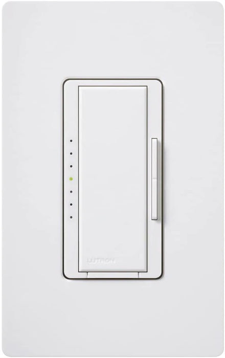 Lutron Maestro LED Dimmer with Switch for Dimmable LED/Halogen/Incandescent Bulbs, Single-Pole or 3-Way, White