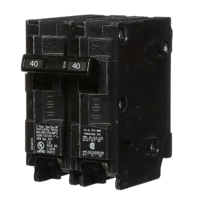 Siemens Q240 40 Amp Double Pole Circuit Breaker