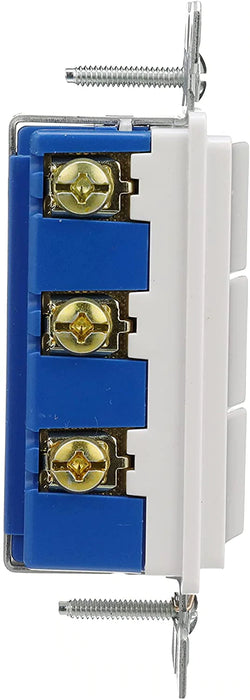 Eaton 7729W-SP 15-Amp 120-Volt Decorator Heavy Duty Grade Three Single-Pole Combination Switches, White