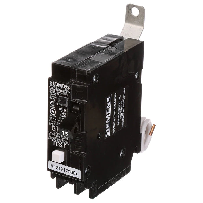 Siemens BF115A 15 Amp Single Pole GFCI Bolt-On Circuit Breaker