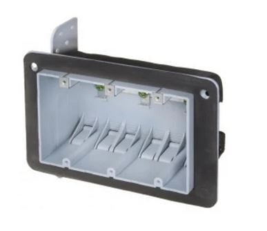 Plastic Device Box, 3-Gang with Vapor Barrier