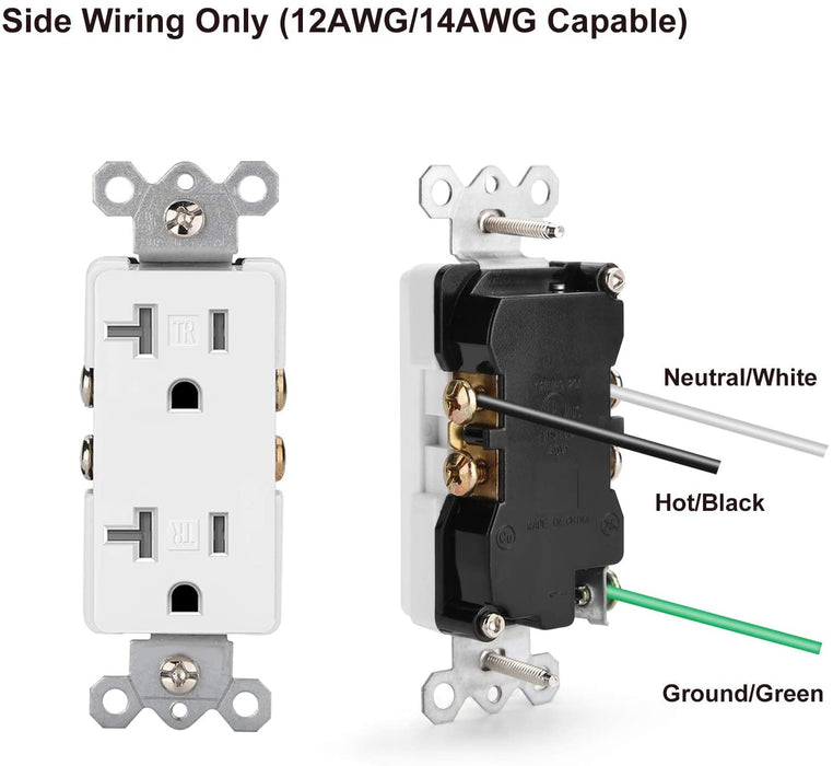 20A Decorator Receptacle Outlet TR