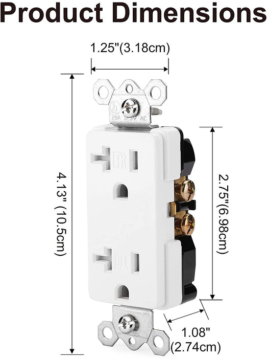 20A Decorator Receptacle Outlet TR