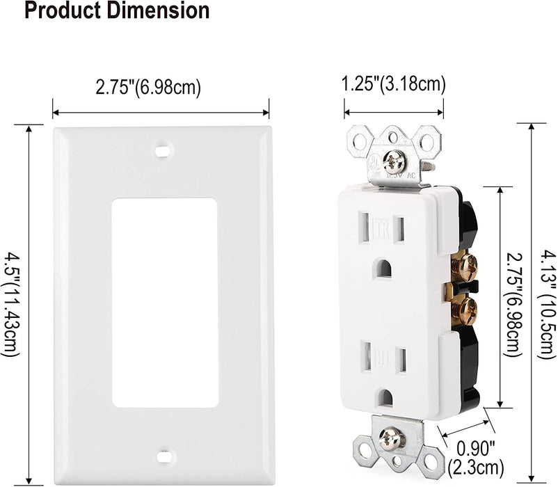 15A Tamper-Resistant Decor Receptacle Outlet