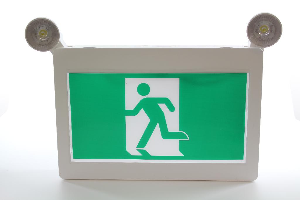 Running Man with Emergency Exit Lights