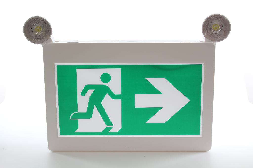 Running Man with Emergency Exit Lights